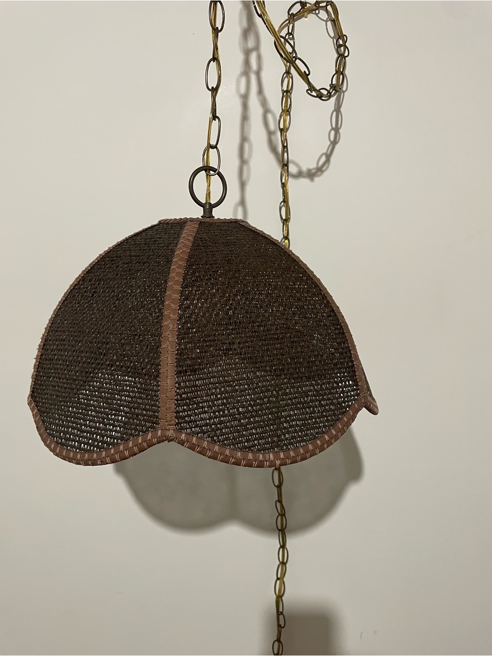 Vintage Rattan Light Fixture *WORKING* in great condition!